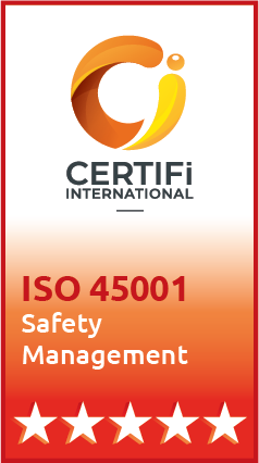 ISO 45001 certified occupational health and safety management system