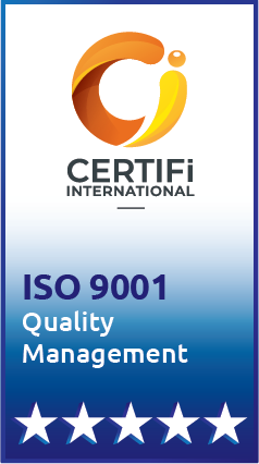 ISO 9001 certified quality management system